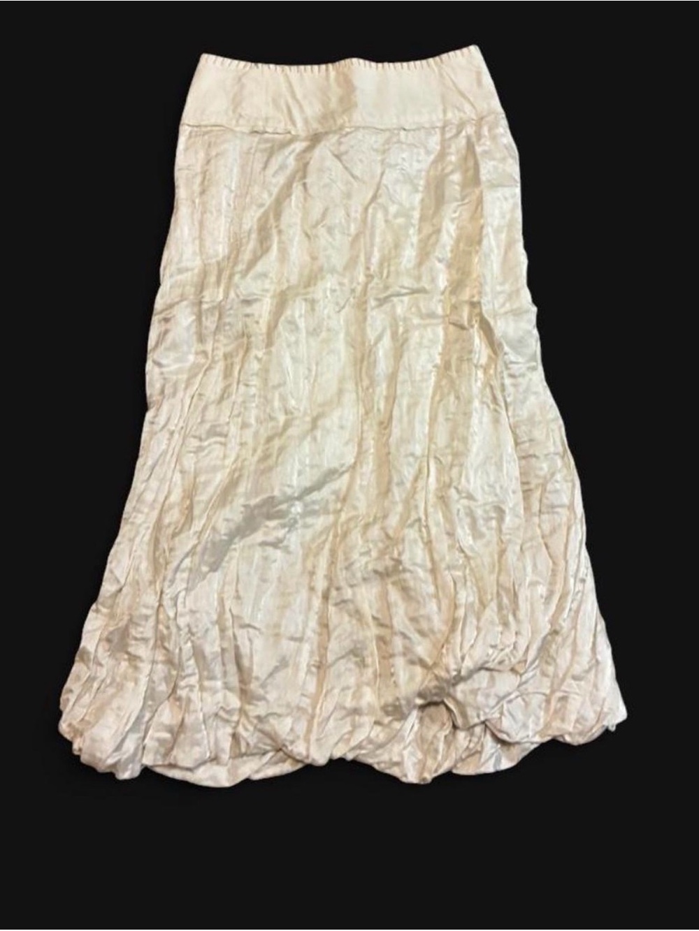 Mariagrazia Panizzi Women's Cream Maxi Skirt - Soft Satin A-Line